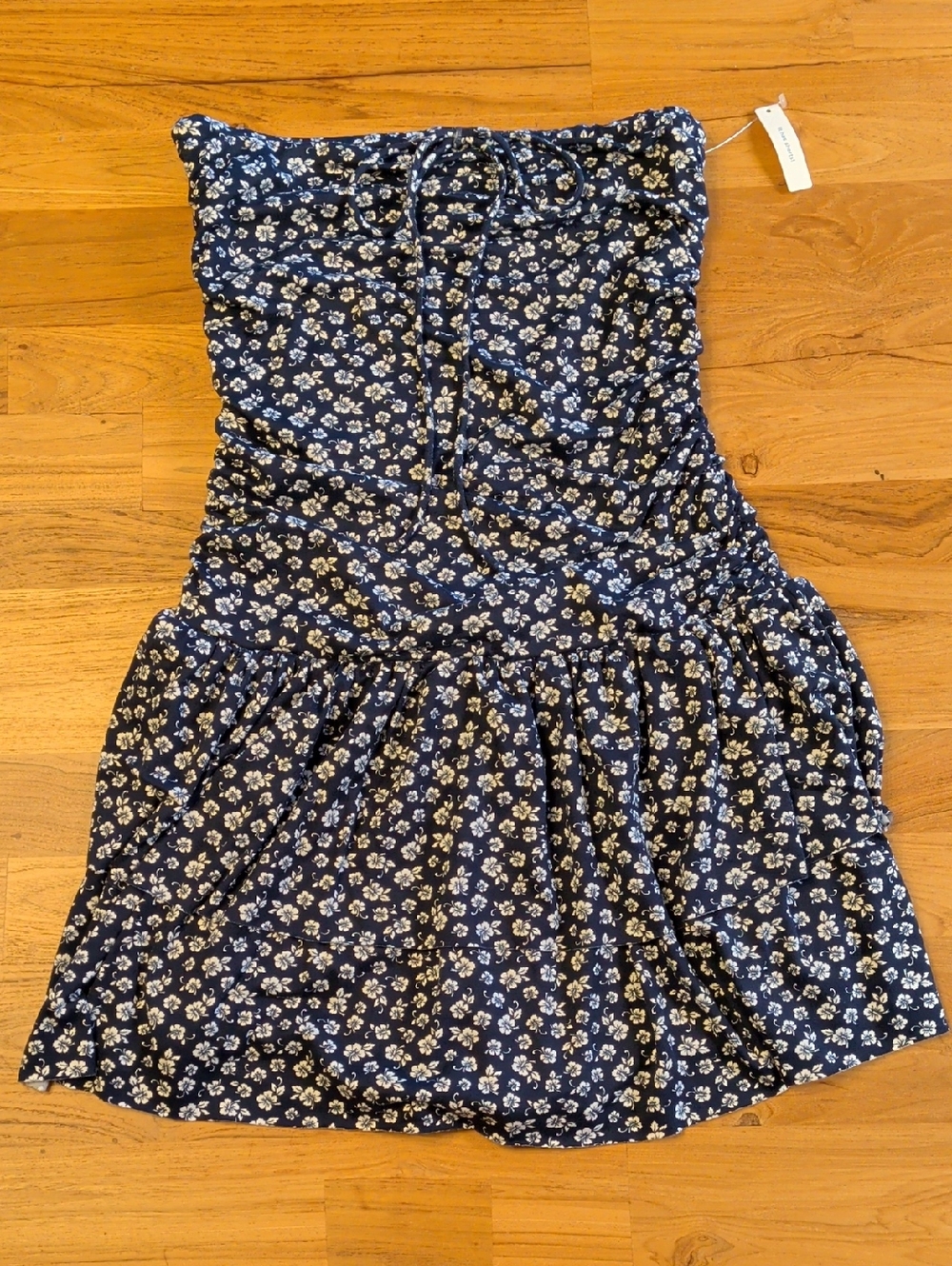 NWT Hollister Floral Blue White Mini Dress With Shorts - S 🌺